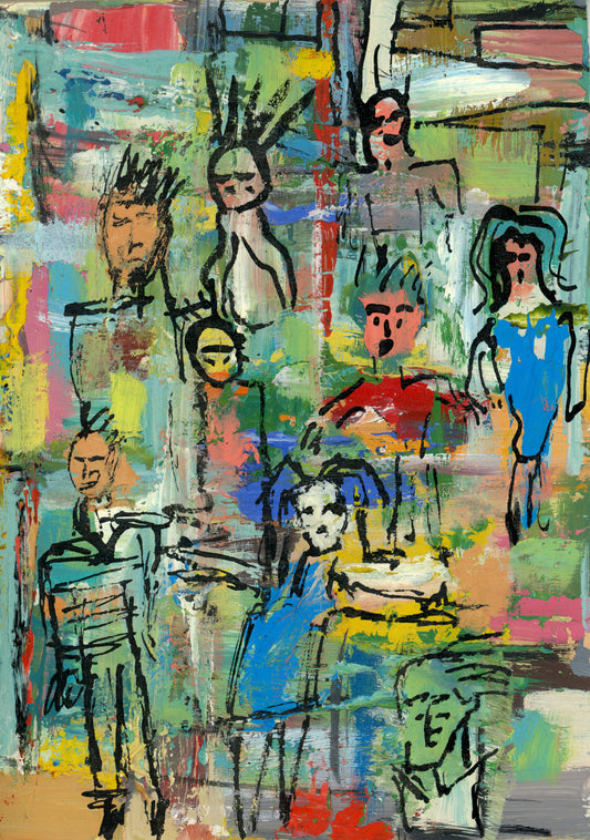 Untitled, 2023, 3" x 4.5", Oil on Card Stock